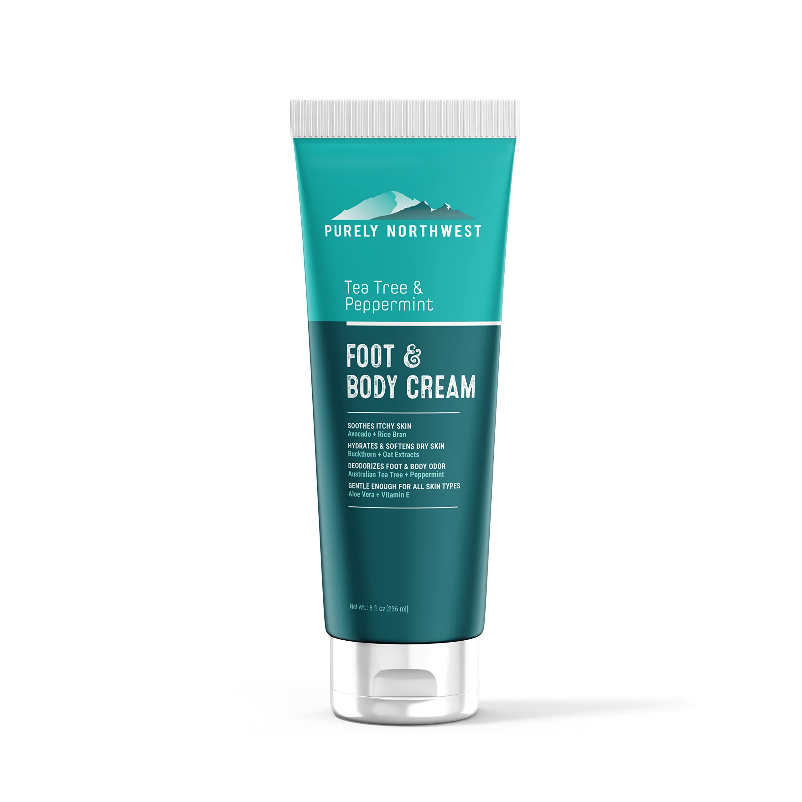 Tea Tree Foot & Body Cream Lotion for Glowing Skin Purely Northwest